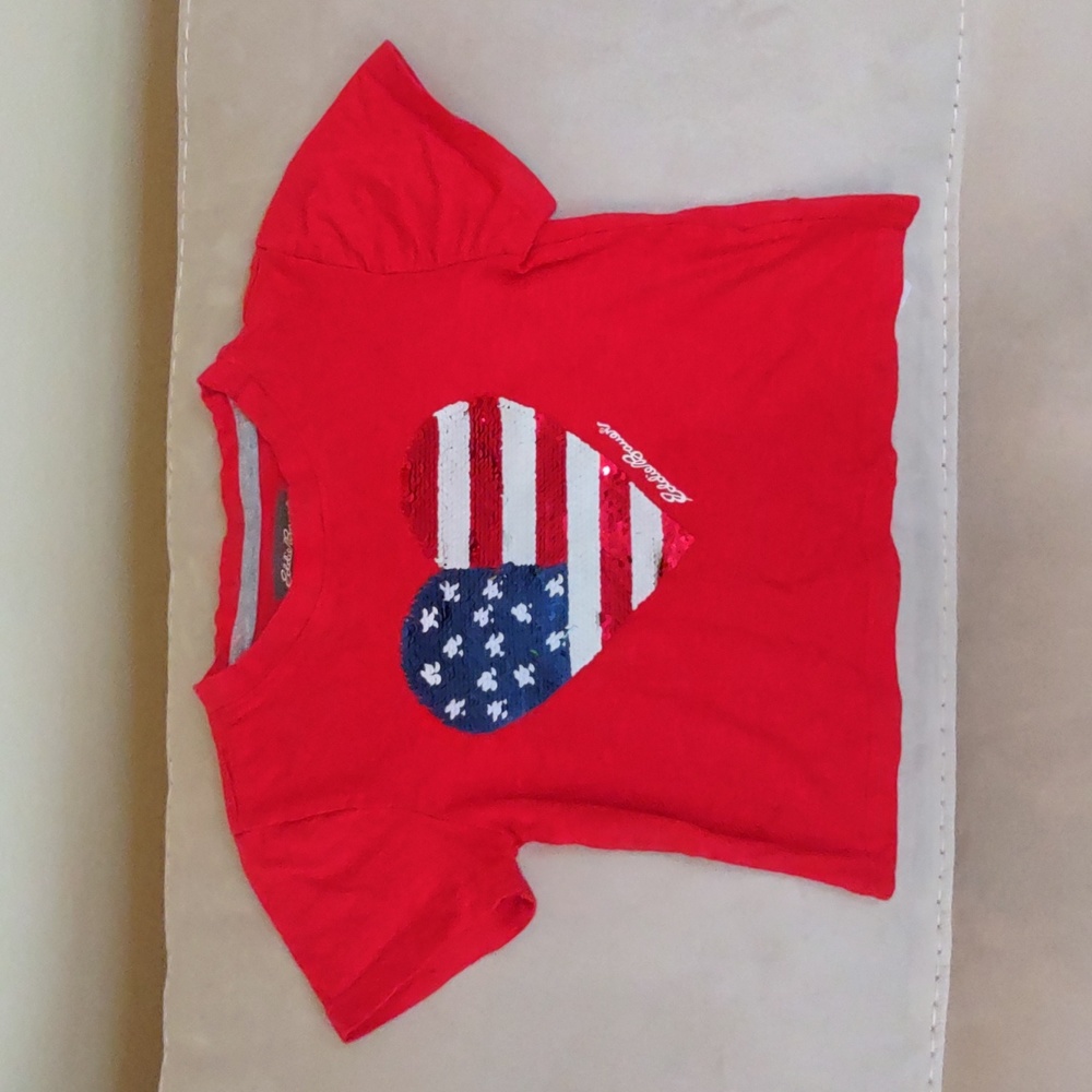 Eddie Bauer Flip Sequin Heart ❤️ American Flag / Rainbow 🌈